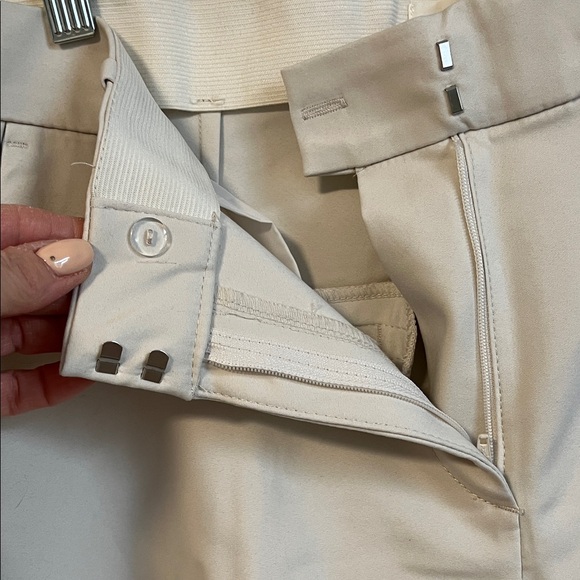 H&M NWOT Women's Cream Tailored Straight-Leg Pants, Size 14 - Picture 6 of 10